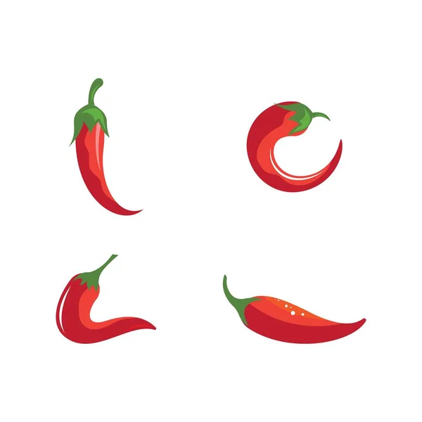 Red Chili Ilustração Logotipo Vetor Modelo — Vetor de Stock
