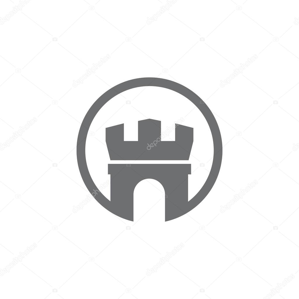 Castle ilustration logo vector template