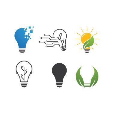 Ampul teknolojisi ilüstrasyon logo vektör tasarımı