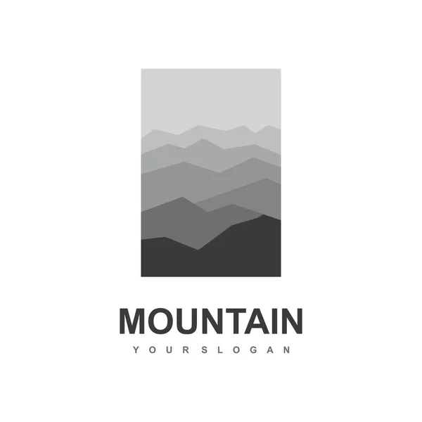 Montanha Ilustração Natureza Logotipo Vetor — Vetor de Stock