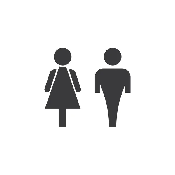 Signe Toilette Vecteur Plat Design — Image vectorielle
