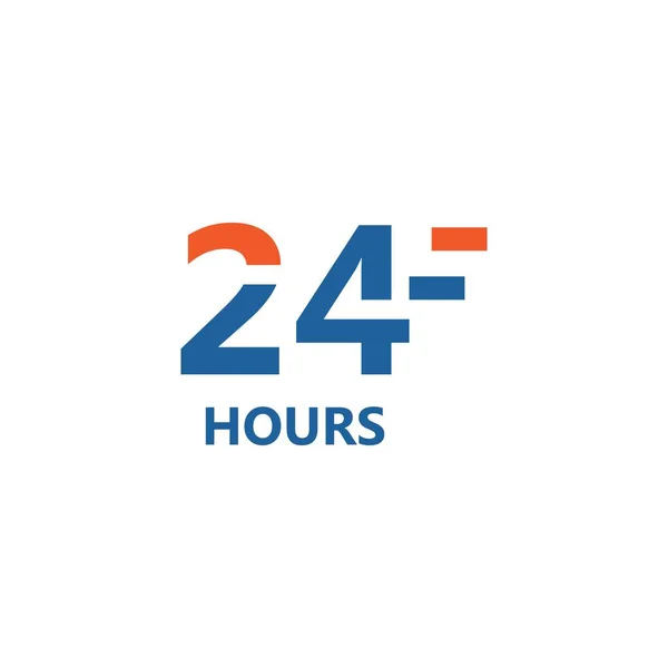 Design Vetor Logotipo Símbolo 24Hr —  Vetores de Stock