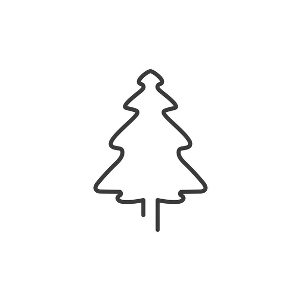 杉の木のイラストロゴデザインテンプレート — ストックベクタ