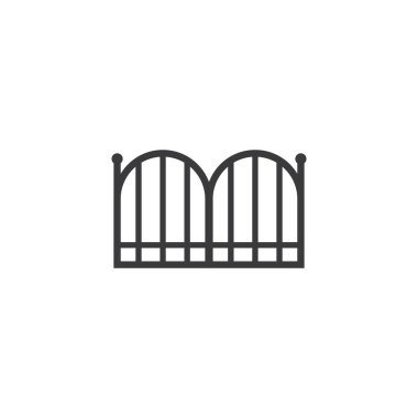 Kapı simgesi düz tasarım vektörü