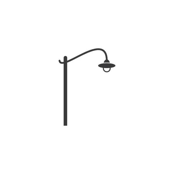 Garden Lamp Icon Flat Design Vector — Stock Vector