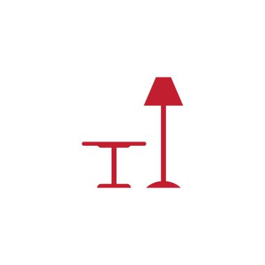 Mobilya ikonu düz tasarım şablonu