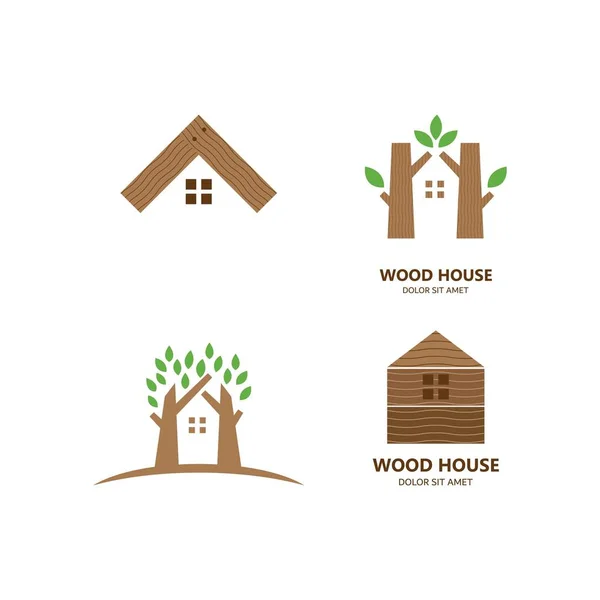 木房子标识矢量平面设计 — 图库矢量图片