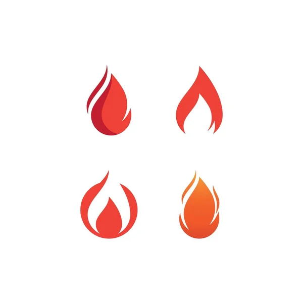 Feuer Flamme Illustration Logo Vorlage — Stockvektor