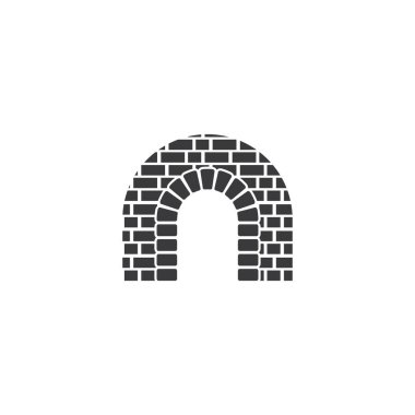 Duvar köprüsü logosu illüstrasyon vektör tasarımı