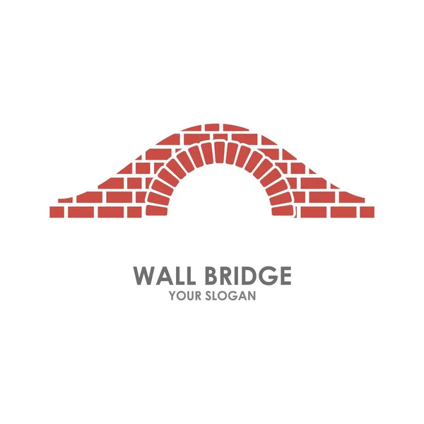 Wall Bridge Logo Ilustracja Wektor Projekt — Wektor stockowy