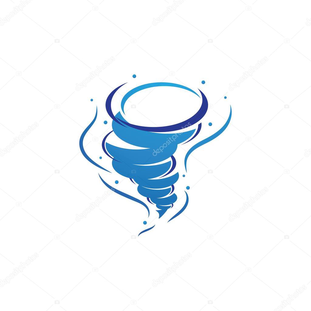 Wind tornado logo vector illustration flat design