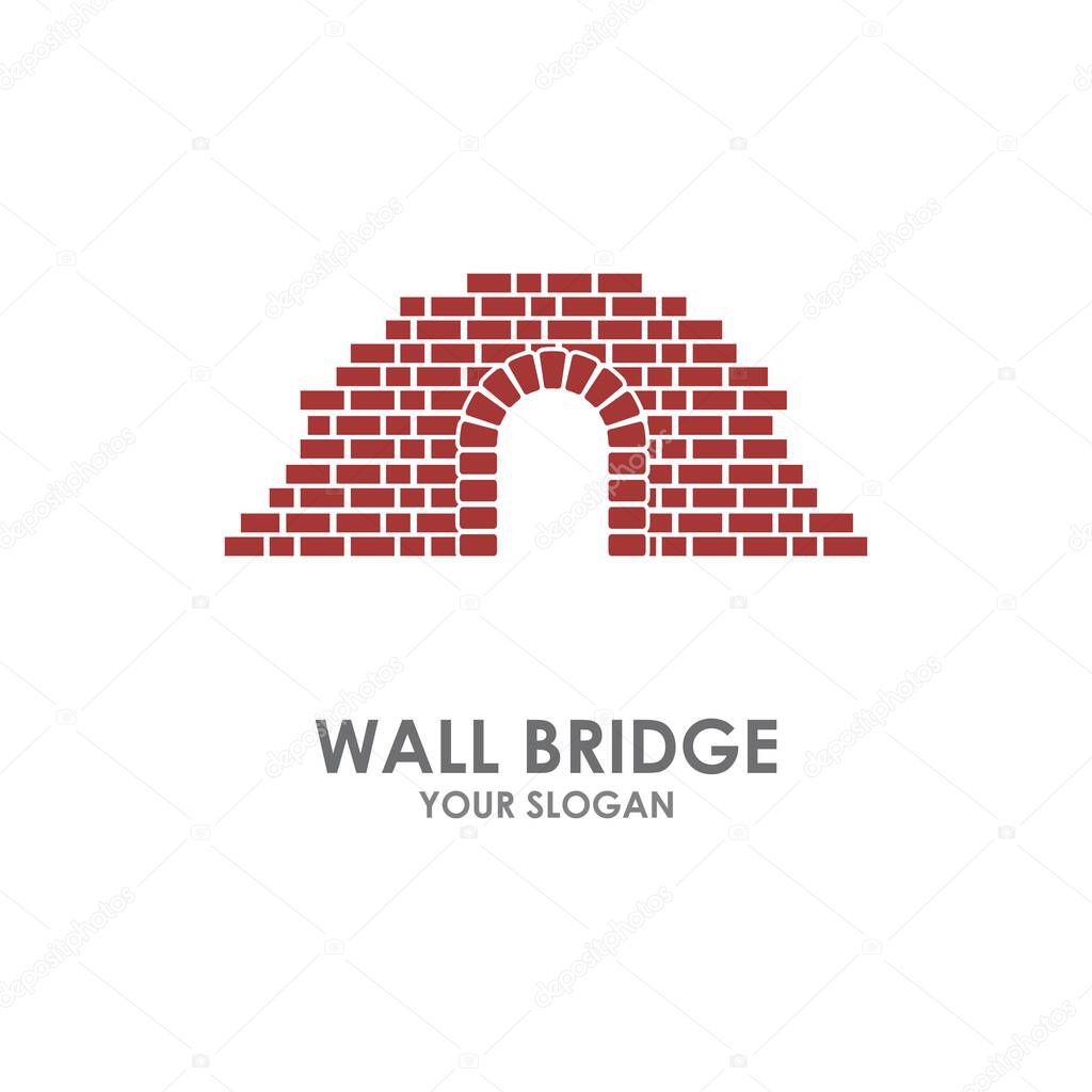 Wall bridge logo illustration vector design