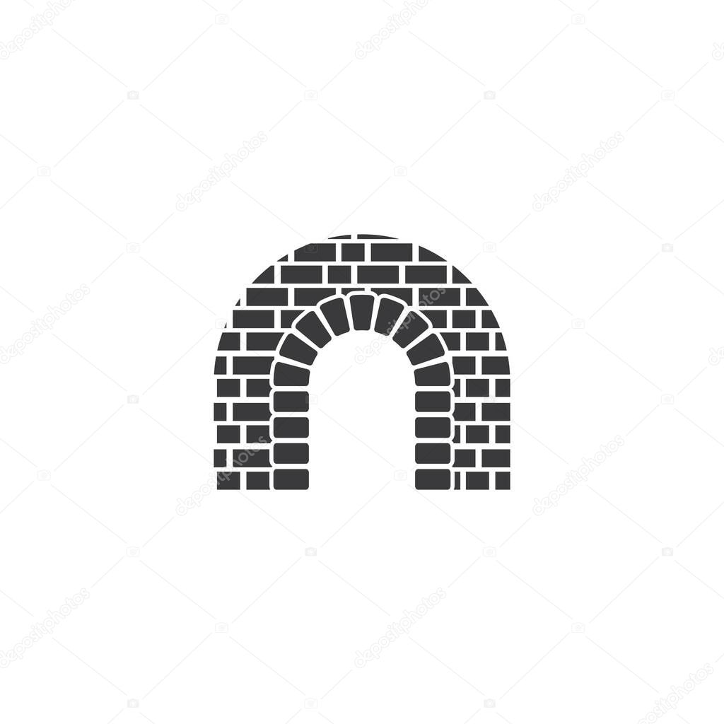 Wall bridge logo illustration vector design