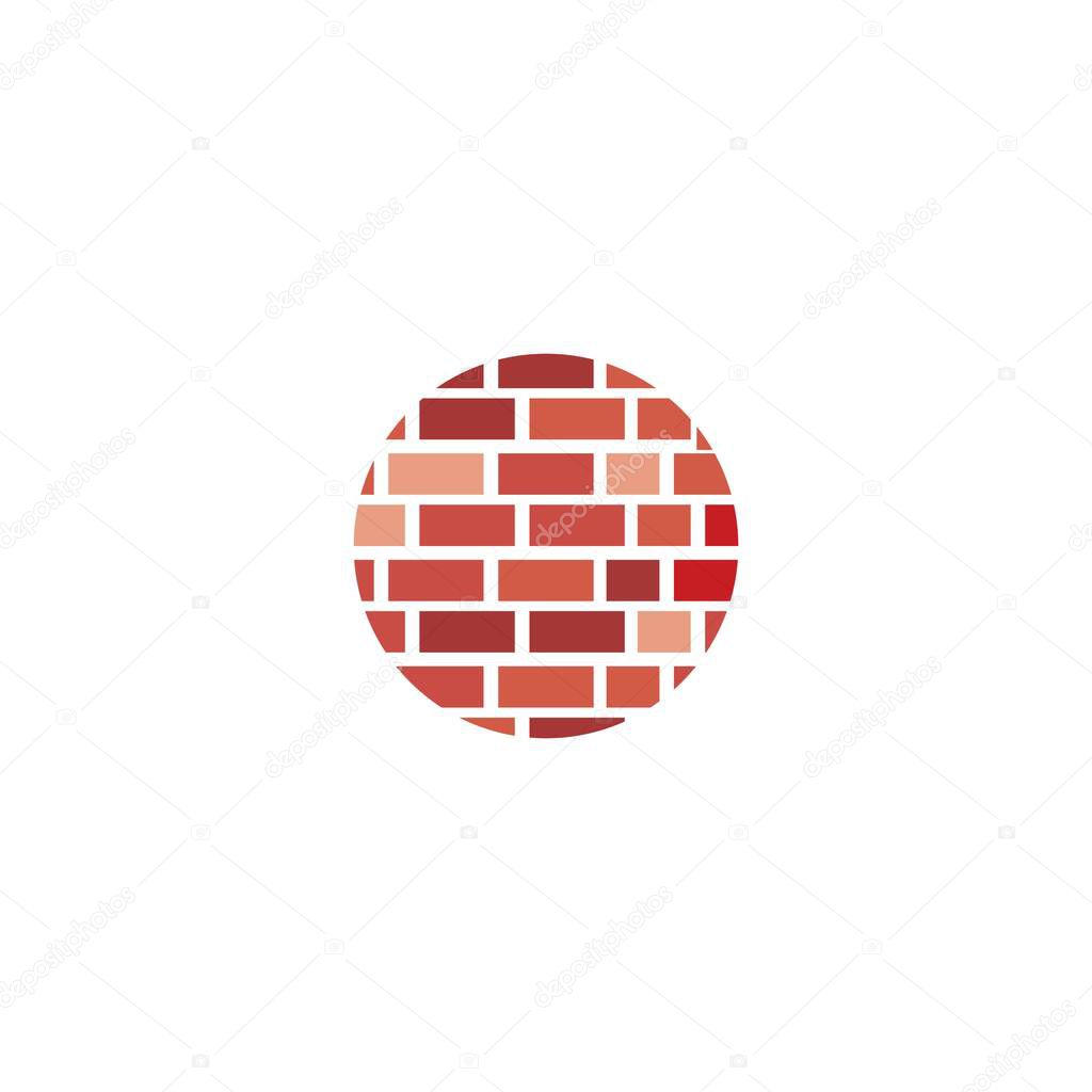 Brick wall logo vector ilustration design