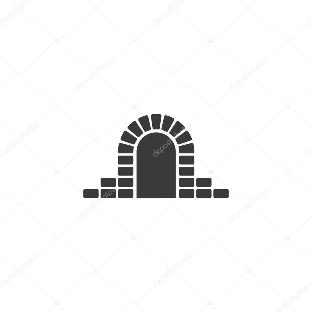 Wall bridge logo illustration vector design