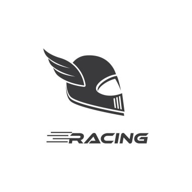 Motosiklet kaskı logo vektör tasarımı