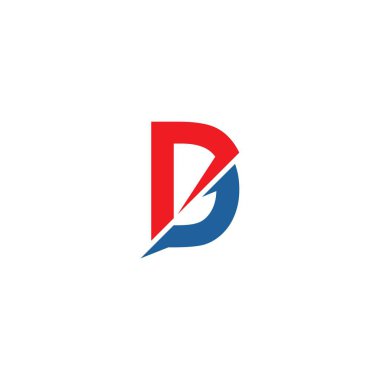 D harfi logo vektör tasarımı