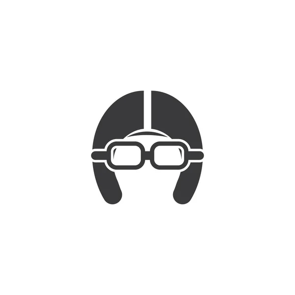 Motorcycle Helmet Logo Vector Design — Stock Vector
