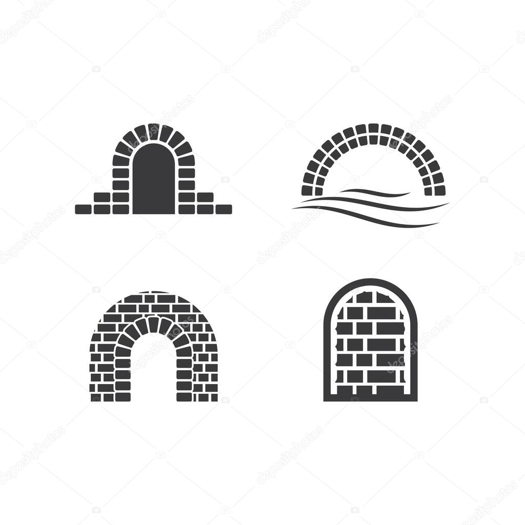 Wall bridge logo illustration vector design