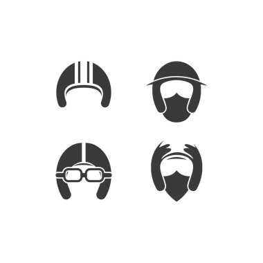 Motosiklet kaskı logo vektör tasarımı
