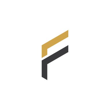 F ilk harf logo vektör tasarımı