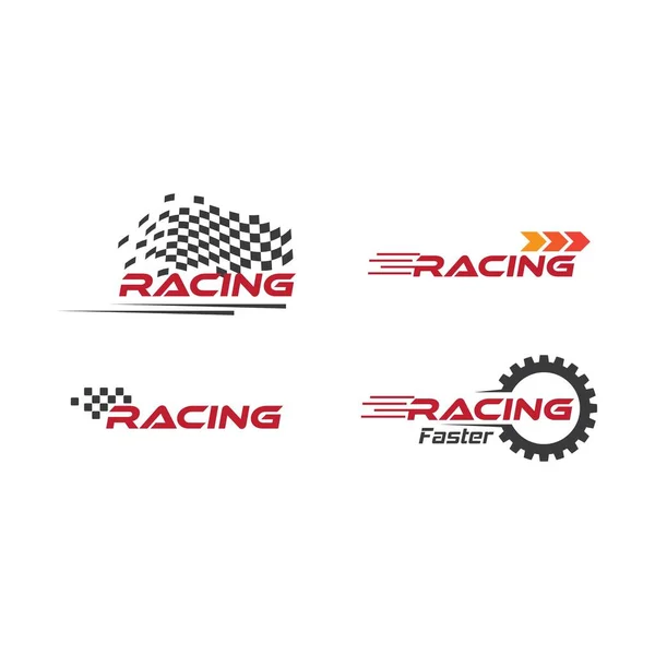 Yarış logosu vektör şablonu