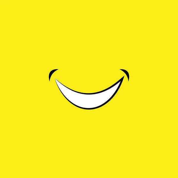 Sourire Heureux Visage Vecteur Design — Image vectorielle