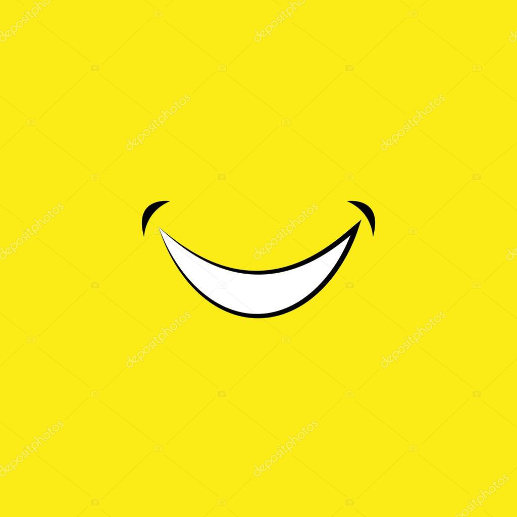 Smile happy face vector design