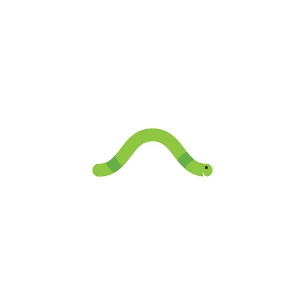 Worm Illustration Logo Vector Design — Stock Vector