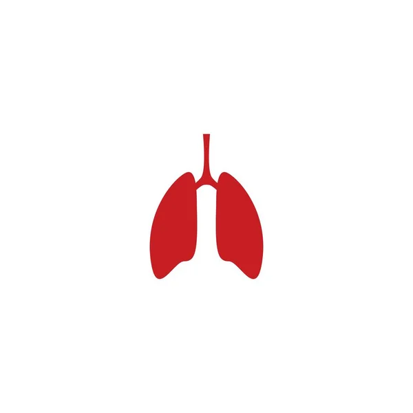 Lungs Illustration Vector Template Design — Stock Vector