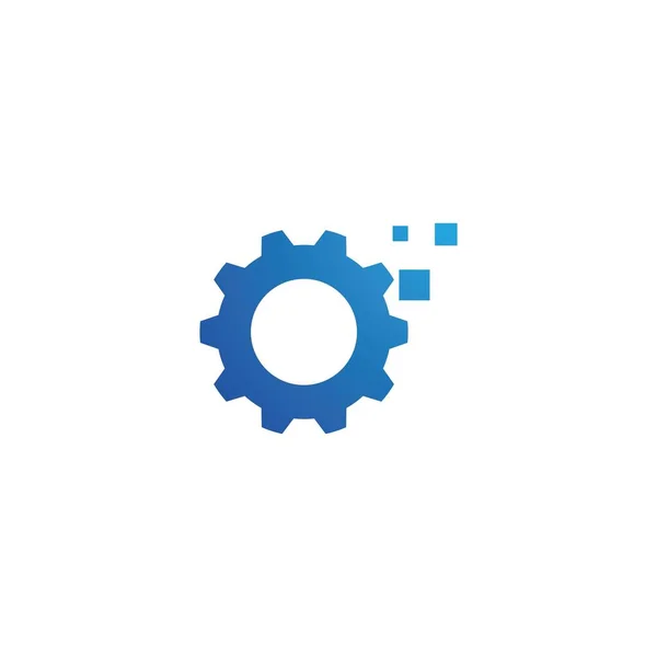 Tecnologia Engrenagem Logotipo Vetor Ilustração Design — Vetor de Stock