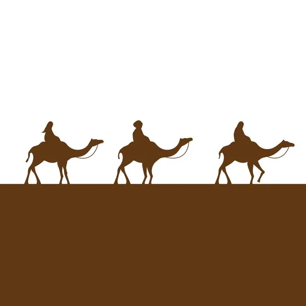 Camel Ilustración Logo Vector Diseño — Vector de stock