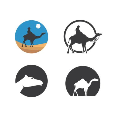 Deve çizimi logo vektör tasarımı