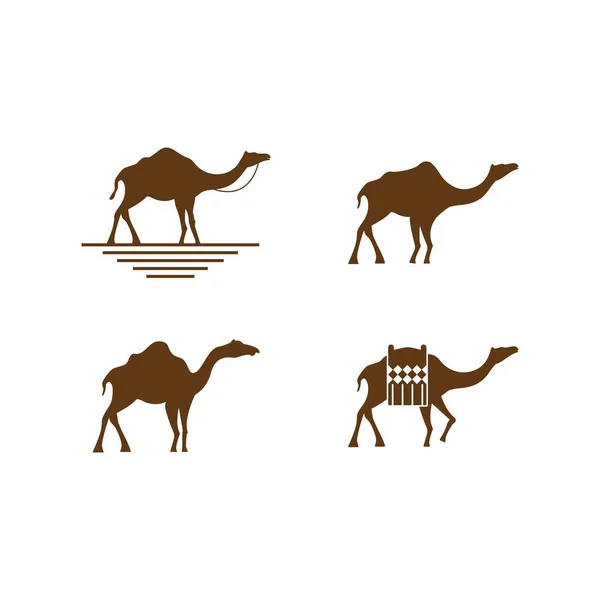 Camel Ilustración Logo Vector Diseño — Vector de stock