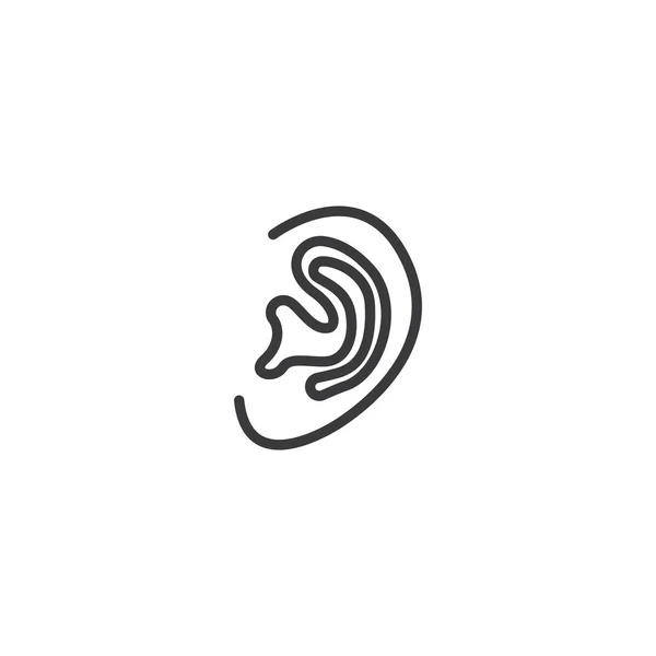Слуховий Шаблон Логотипу Векторний Плоский Дизайн — стоковий вектор