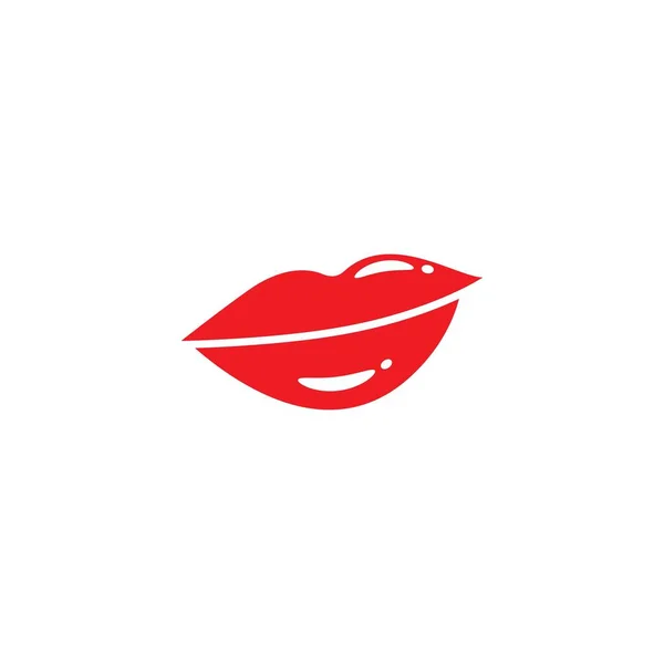 Beleza Lábios Mulheres Ilustração Logotipo Vetor Design — Vetor de Stock