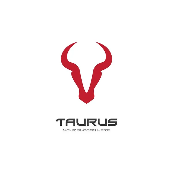 Taurus Logo Template Vector Ontwerp Illustratie — Stockvector