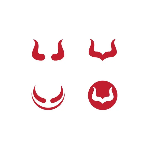Chifre Logotipo Design Vetor Plana —  Vetores de Stock