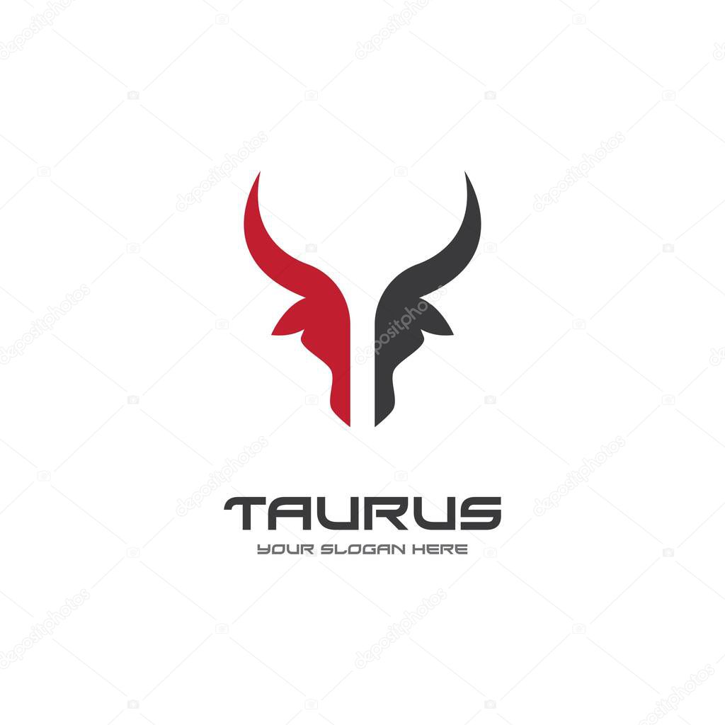 Taurus logo template vector design illustration
