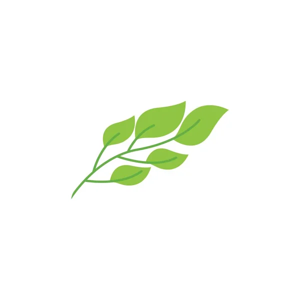 緑の葉のイラスト自然ロゴデザイン — ストックベクタ