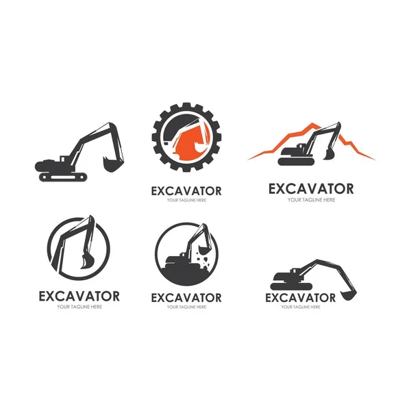 Logo Koparki Ilustracja Wektor Projektu — Wektor stockowy