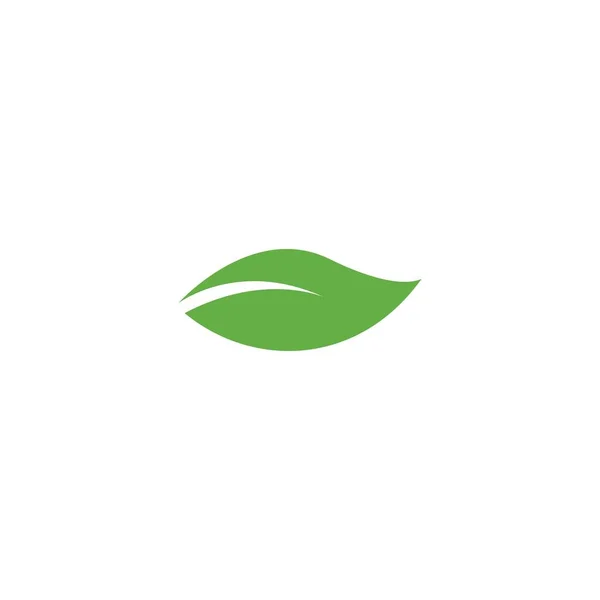 緑の葉のイラスト自然ロゴデザイン — ストックベクタ