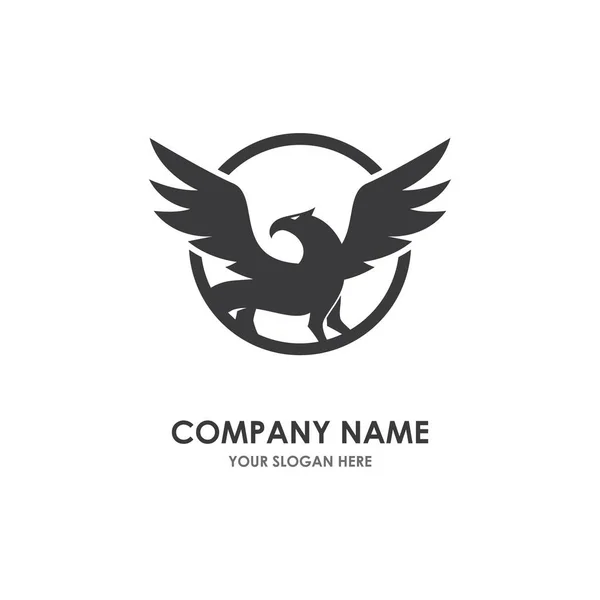 Griffin Logo Illustration Vector Design — Stock Vector