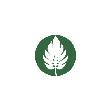 Canavar yaprağı logo vektör tasarımı