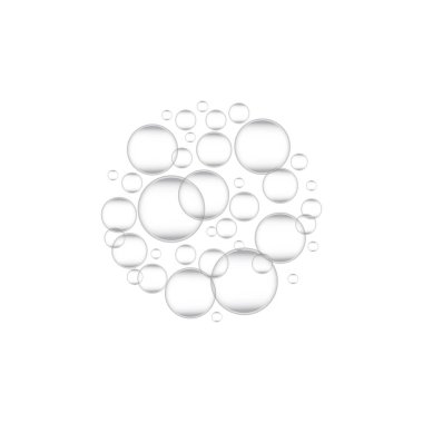 Doğal gerçekçilik kabarcık illüstrasyon vektör tasarımı