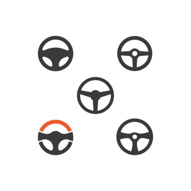 Direksiyon logosu düz tasarım