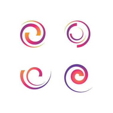 Soyut daire vektör düz tasarımı