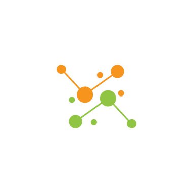 Molekül logo illüstrasyon vektör şablonu