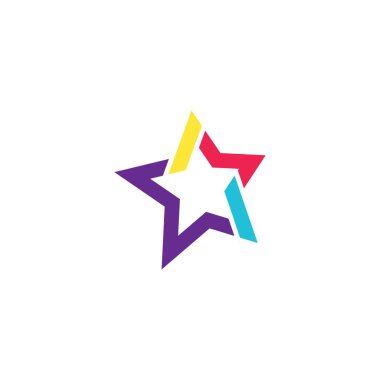 Yıldız Logosu illüstrasyon vektör tasarımı