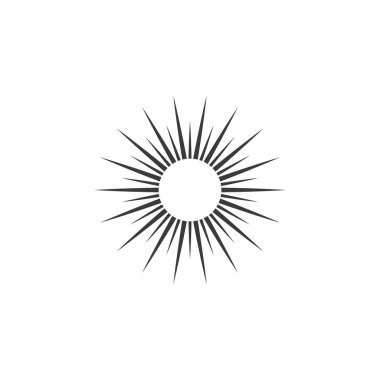 Güneş patlaması simgesi düz tasarım